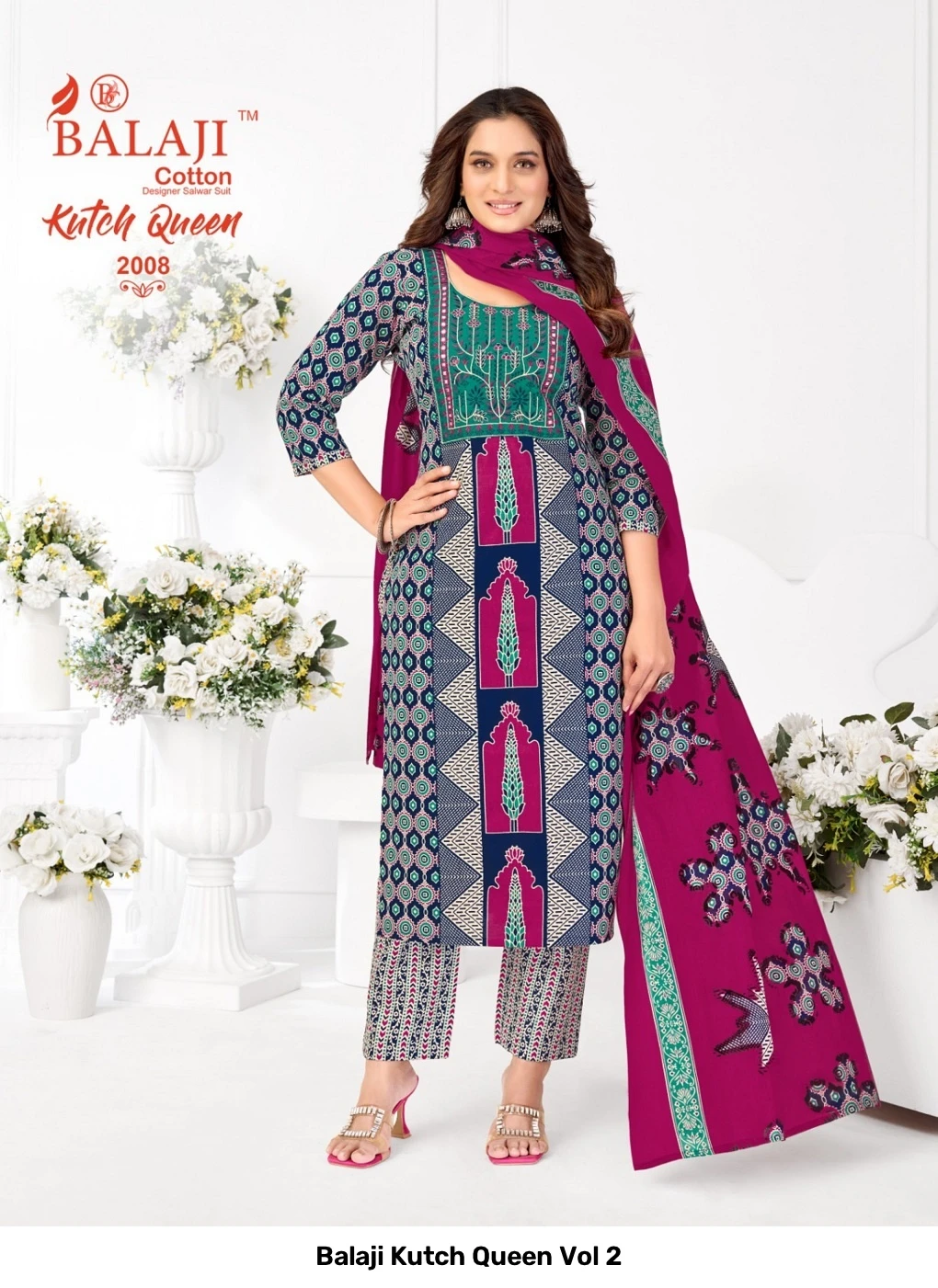 Balaji Kutch Queen Vol 2 — Stitched Suits, Balaji Cotton wholesale from Surat — view 9