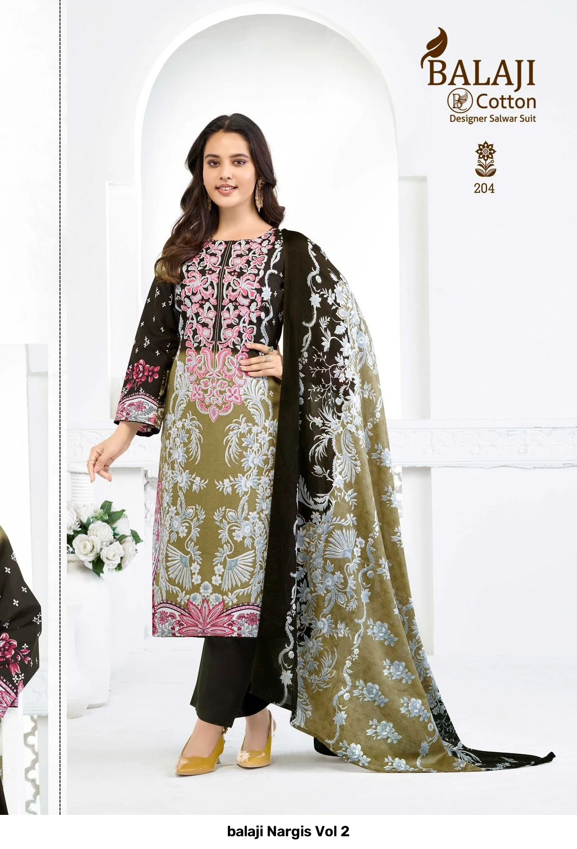 balaji Nargis Vol 2 — Pure Cotton With Digital Style Print, Stitched Suits, Balaji Cotton wholesale from Surat — view 5