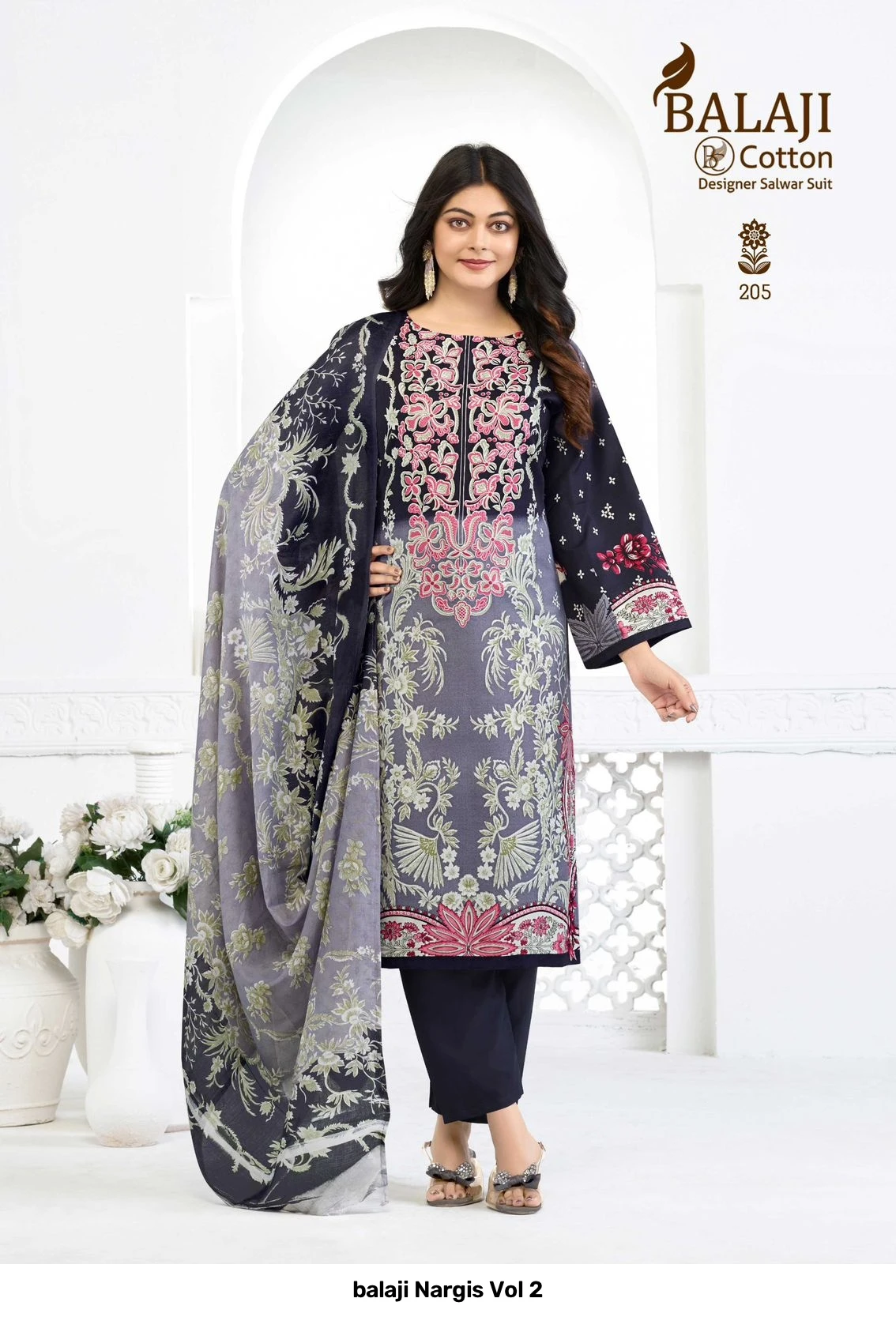 balaji Nargis Vol 2 — Pure Cotton With Digital Style Print, Stitched Suits, Balaji Cotton wholesale from Surat — view 6