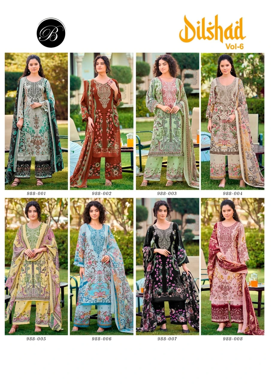 Belliza Dilshad Vol 6 — Semi Stitched Suits, Belliza Designer Studio wholesale from Surat - Gallery Image 10