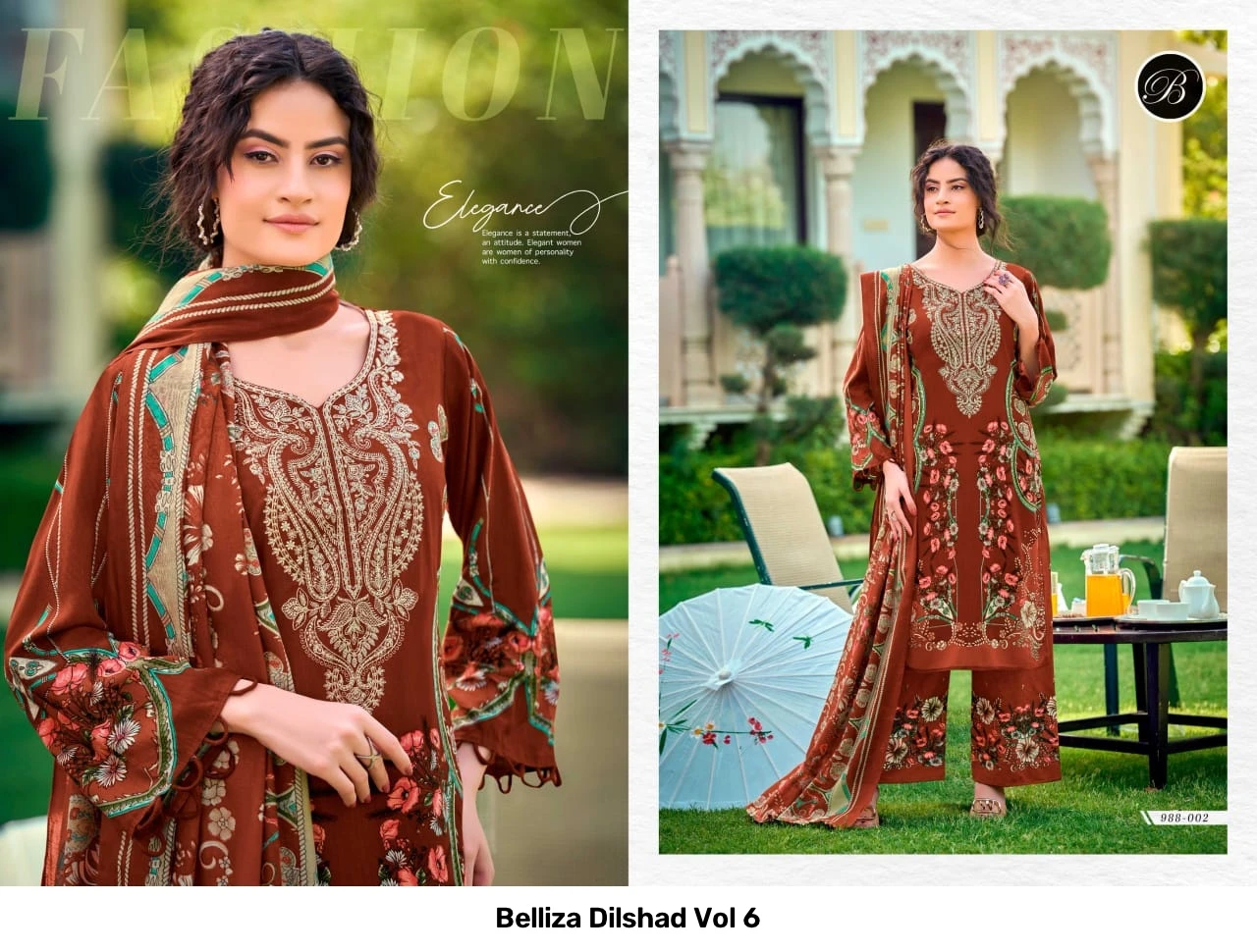 Belliza Dilshad Vol 6 — Semi Stitched Suits, Belliza Designer Studio wholesale from Surat - Gallery Image 3