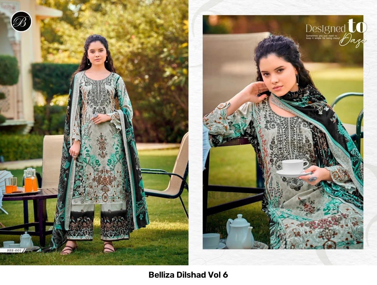 Belliza Dilshad Vol 6 — Semi Stitched Suits, Belliza Designer Studio wholesale from Surat - Gallery Image 5