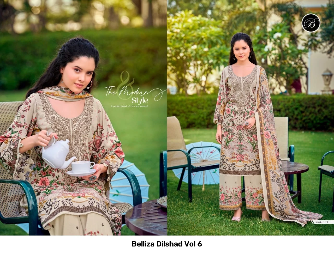 Belliza Dilshad Vol 6 — Semi Stitched Suits, Belliza Designer Studio wholesale from Surat - Gallery Image 6