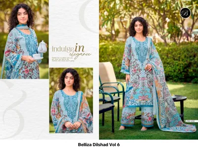 Belliza Dilshad Vol 6 — Semi Stitched Suits, Belliza Designer Studio wholesale from Surat — view 8