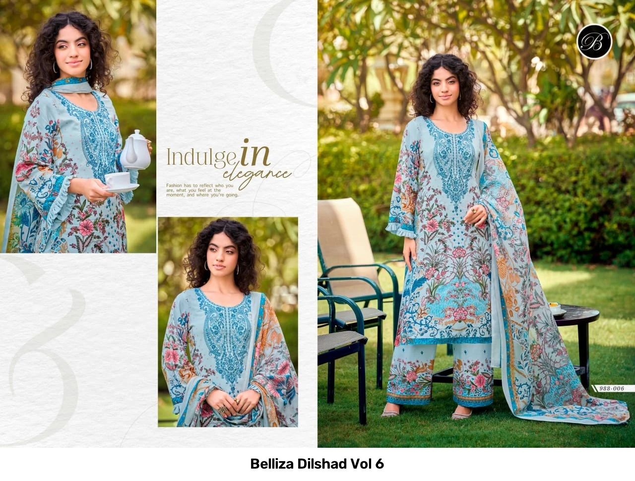 Belliza Dilshad Vol 6 — Semi Stitched Suits, Belliza Designer Studio wholesale from Surat - Gallery Image 8