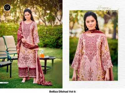 Belliza Dilshad Vol 6 — Semi Stitched Suits, Belliza Designer Studio wholesale from Surat — view 9