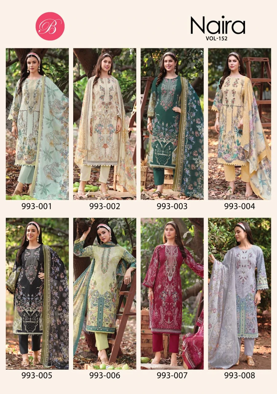 Belliza Naira Vol 152 — Semi Stitched Suits, Belliza Designer Studio wholesale from Surat - Gallery Image 10