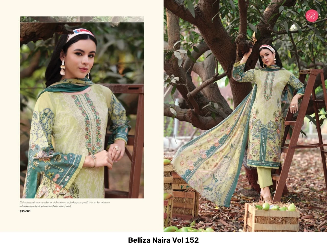 Belliza Naira Vol 152 — Semi Stitched Suits, Belliza Designer Studio wholesale from Surat - Gallery Image 2