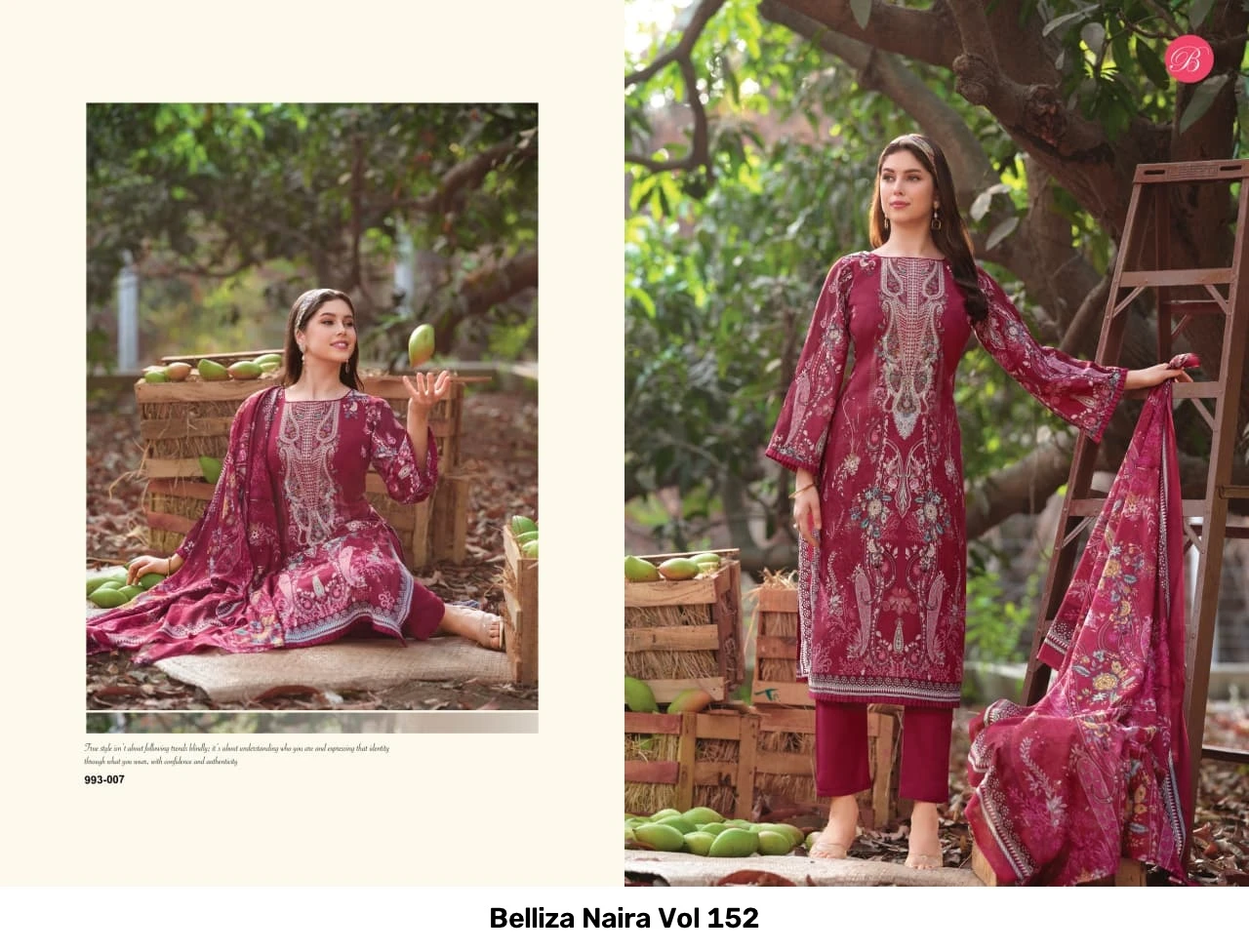 Belliza Naira Vol 152 — Semi Stitched Suits, Belliza Designer Studio wholesale from Surat - Gallery Image 3