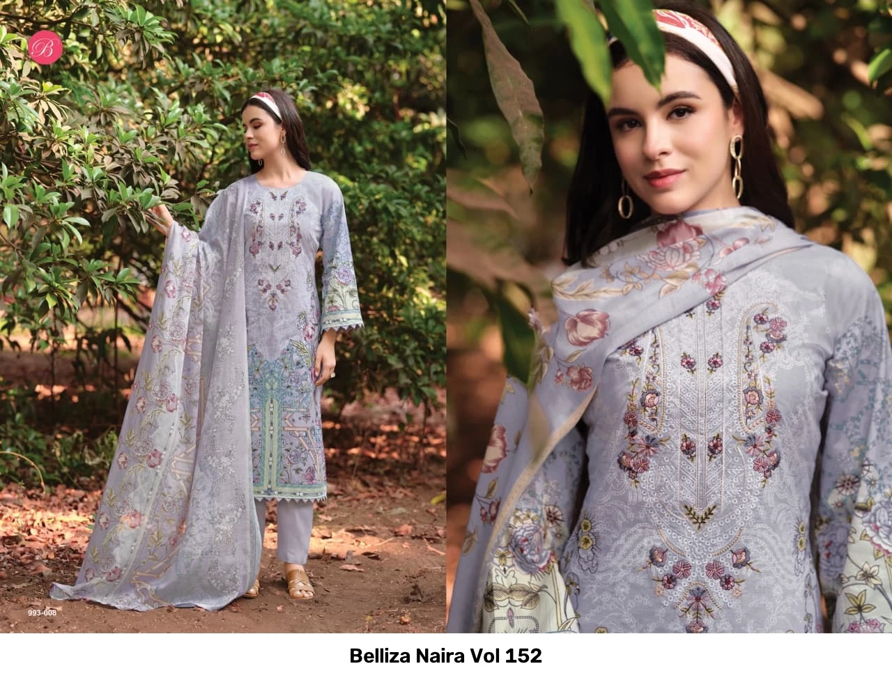 Belliza Naira Vol 152 — Semi Stitched Suits, Belliza Designer Studio wholesale from Surat - Gallery Image 4