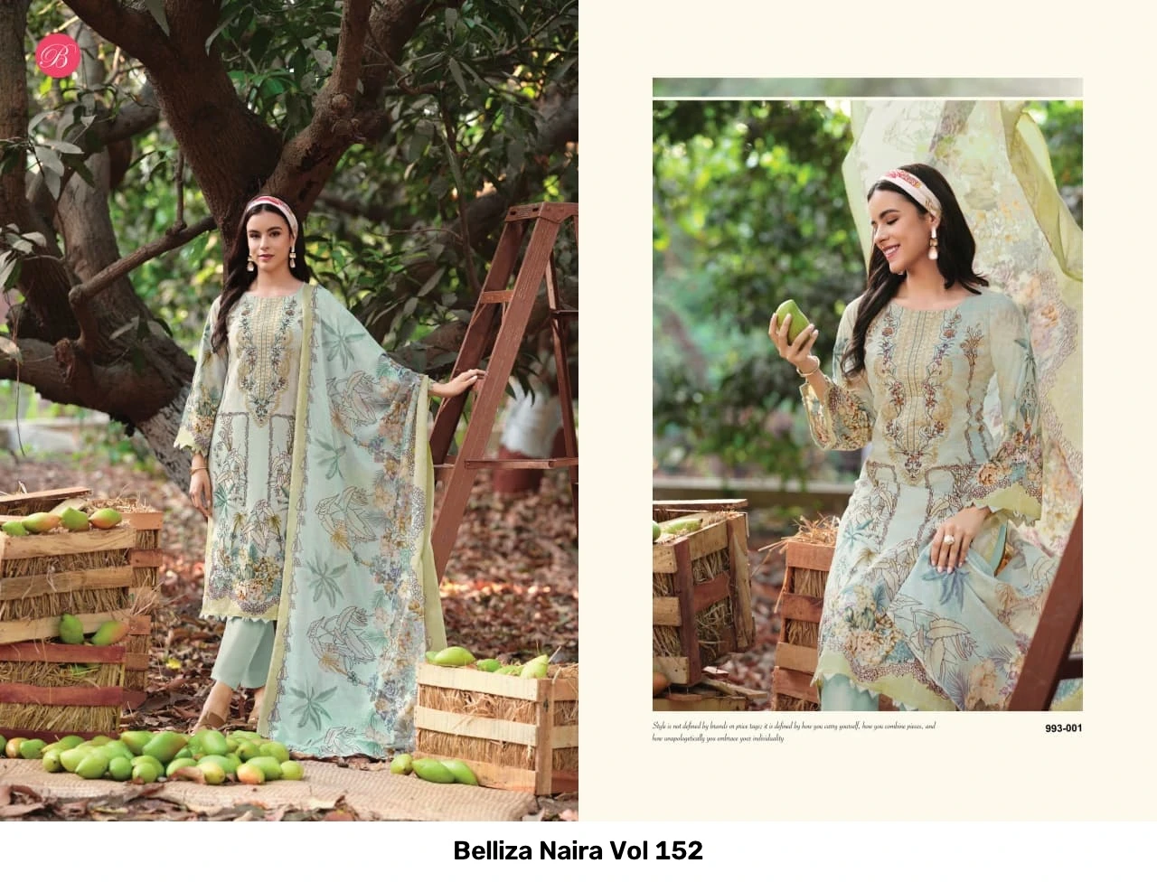 Belliza Naira Vol 152 — Semi Stitched Suits, Belliza Designer Studio wholesale from Surat - Gallery Image 6