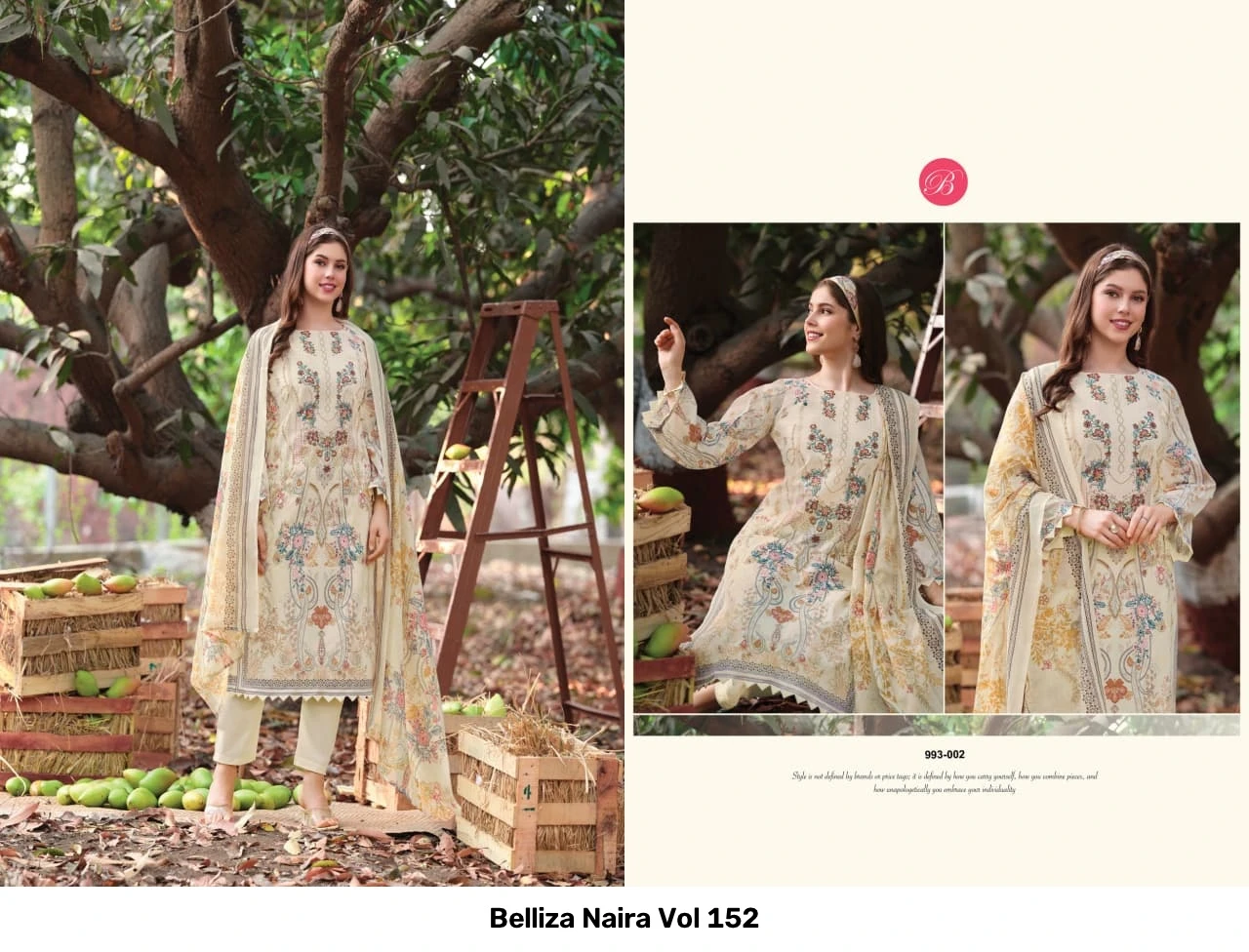 Belliza Naira Vol 152 — Semi Stitched Suits, Belliza Designer Studio wholesale from Surat - Gallery Image 7