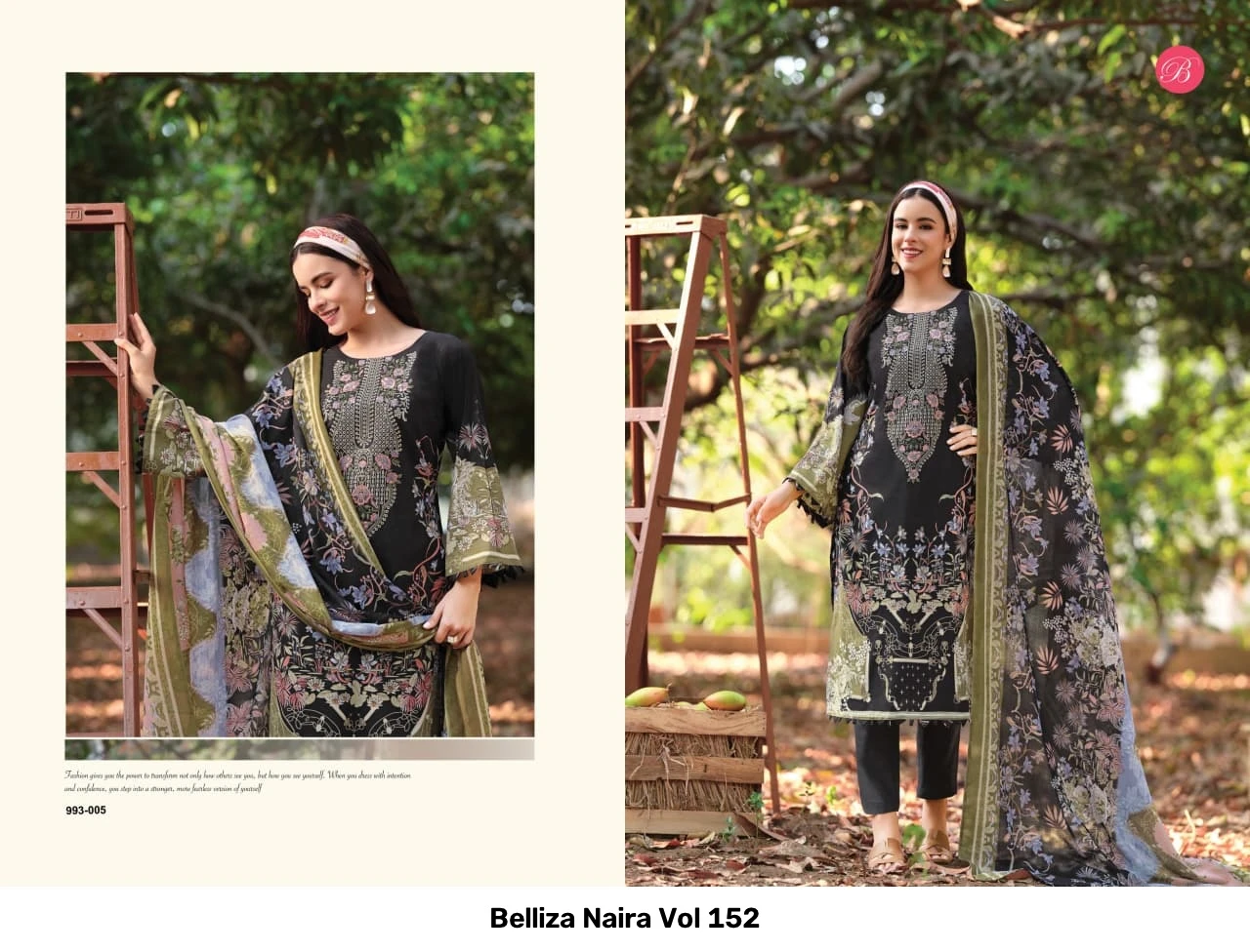 Belliza Naira Vol 152 — Semi Stitched Suits, Belliza Designer Studio wholesale from Surat - Gallery Image 8