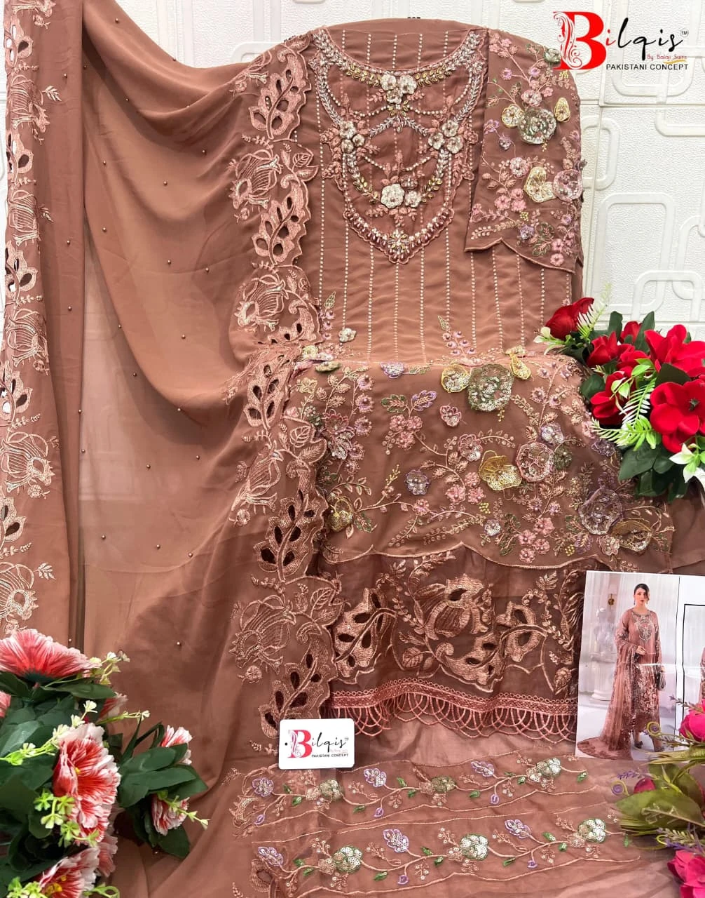 Bilqis B 217 ABCD - Pakistani Suit Design