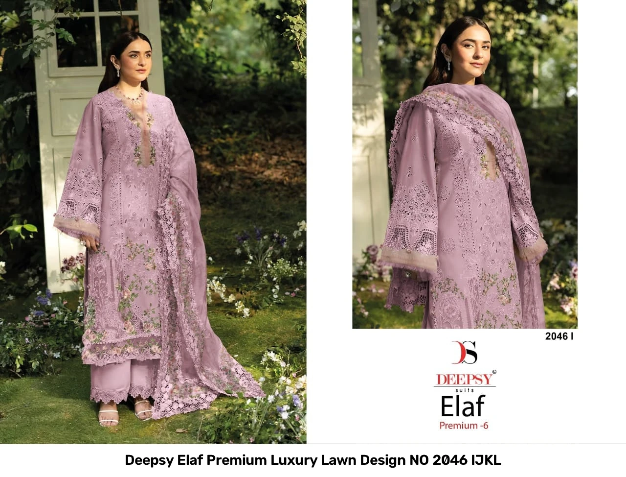 Deepsy Elaf Premium Luxury Lawn Design NO 2046 IJKL 2