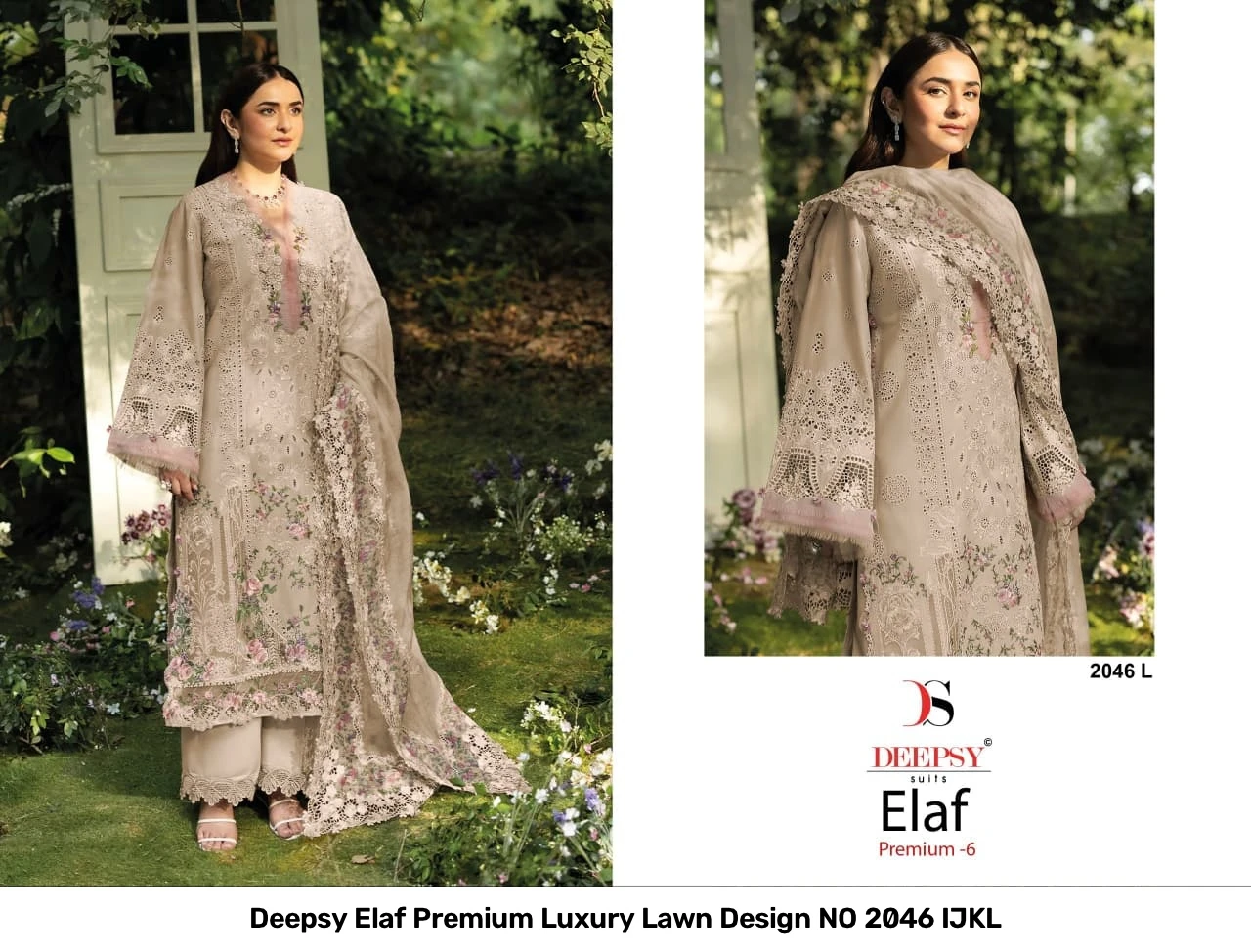 Deepsy Elaf Premium Luxury Lawn Design NO 2046 IJKL 3