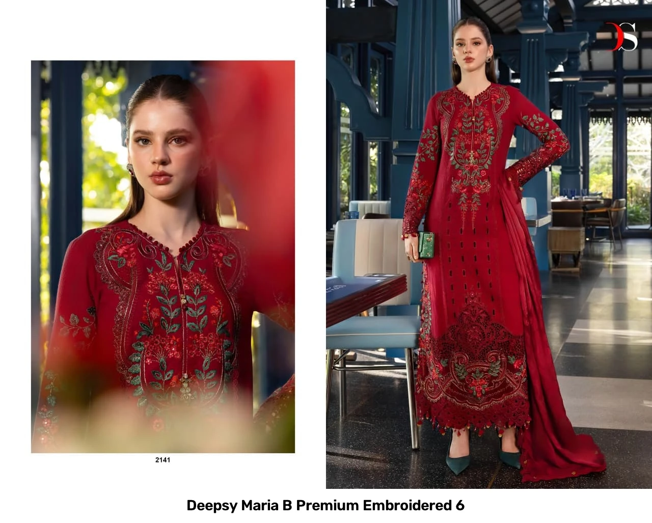 Deepsy Maria B Premium Embroidered 6 - Cotton Dupatta 5