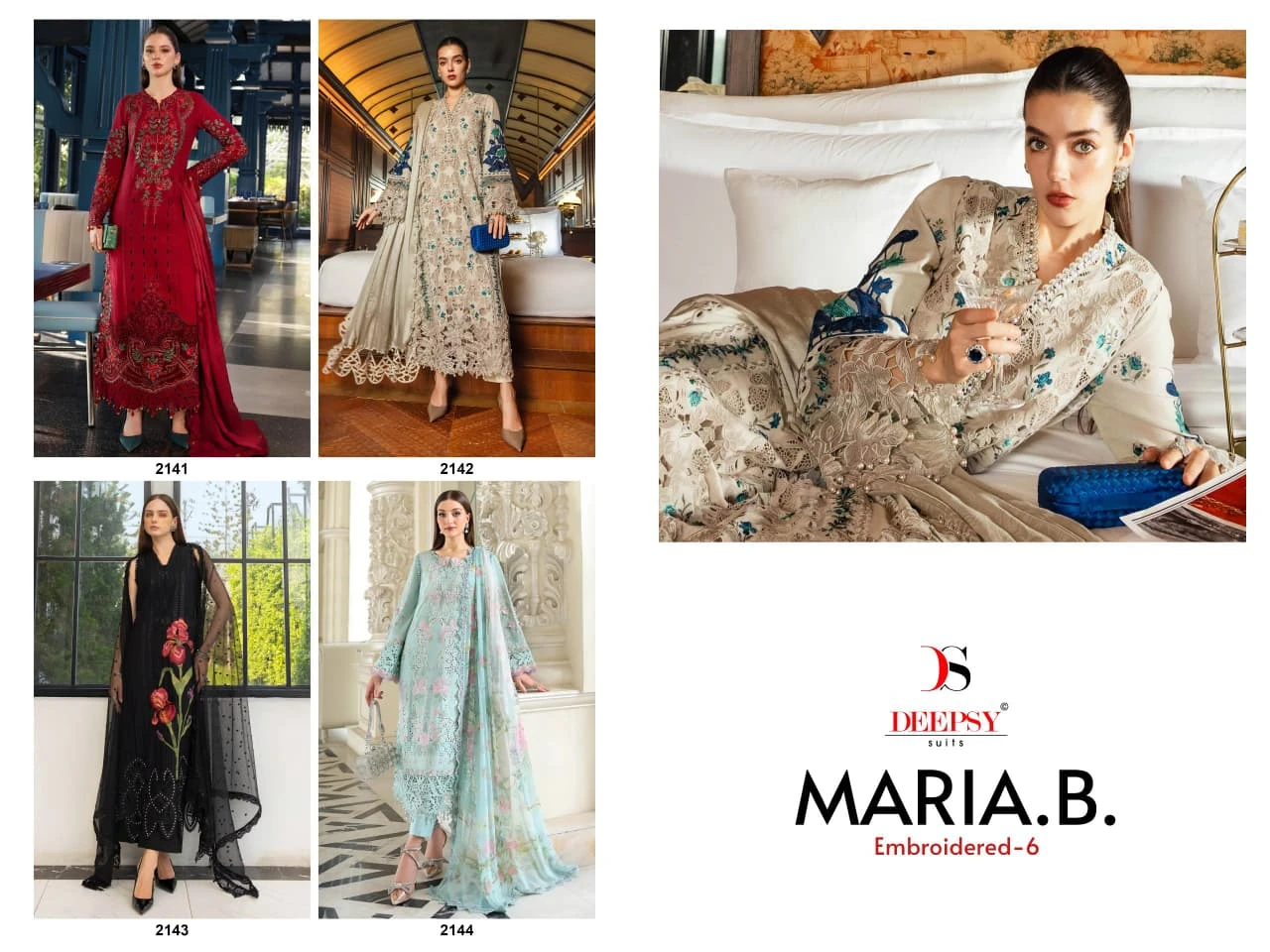 Deepsy Maria B Premium Embroidered 6 - Cotton Dupatta 7