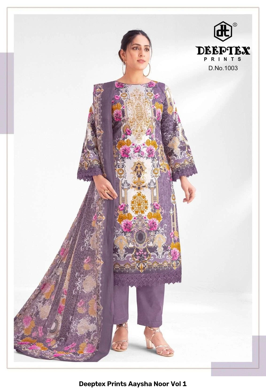 Deeptex Prints Aaysha Noor Vol 1 — Unstitched Dress Materials, Deeptex Prints wholesale from Surat — view 4