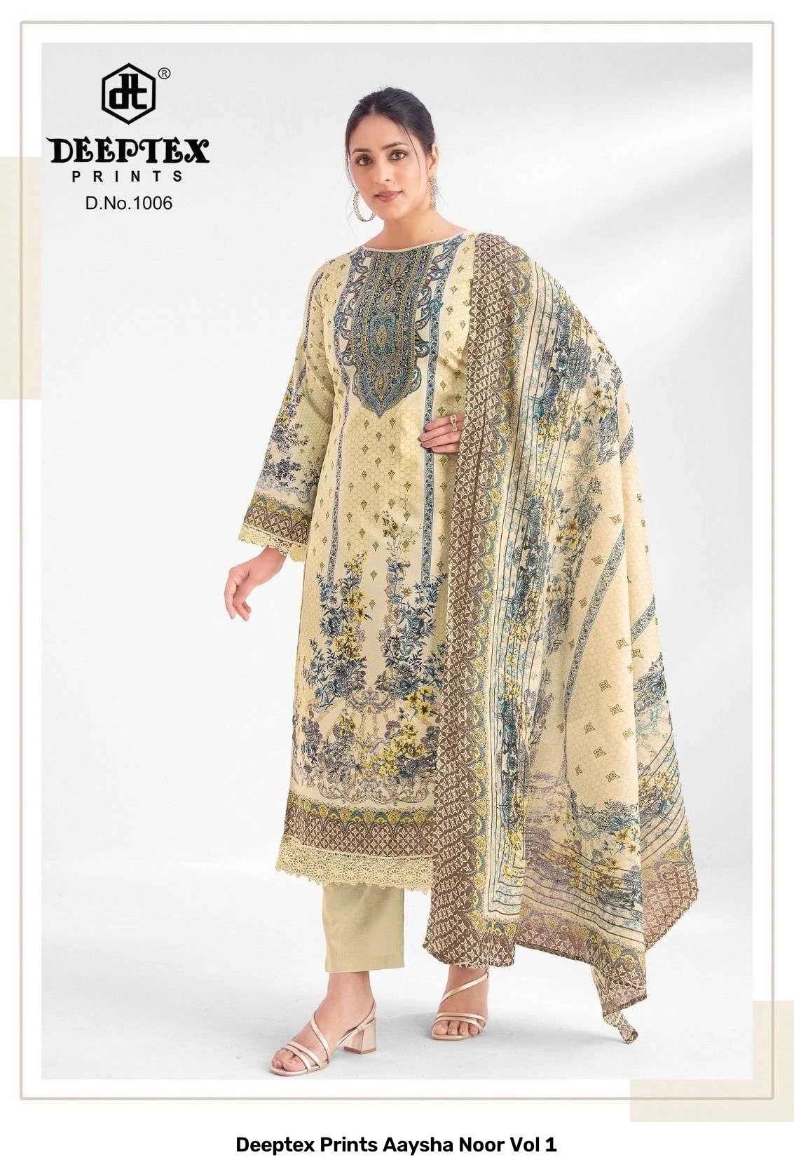 Deeptex Prints Aaysha Noor Vol 1 — Unstitched Dress Materials, Deeptex Prints wholesale from Surat — view 6