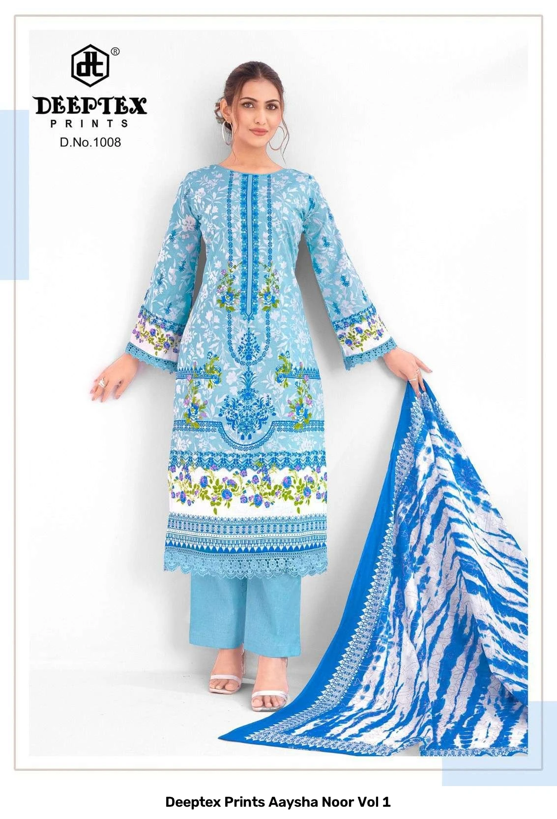 Deeptex Prints Aaysha Noor Vol 1 — Unstitched Dress Materials, Deeptex Prints wholesale from Surat — view 8