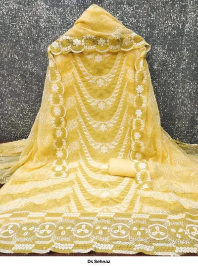 Ds Sehnaz — Jorjat Heavy Multi Siffly Work, Non Catalog Dress Materials, Designer Suits wholesale from Surat — view 2