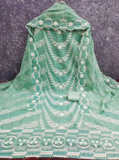 Ds Sehnaz — Jorjat Heavy Multi Siffly Work, Non Catalog Dress Materials, Designer Suits wholesale from Surat — view 4