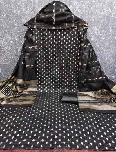 Ds Takshil — Chanderi Zakard Crosset Squance Work, Non Catalog Dress Materials, Designer Suits wholesale from Surat — view 7