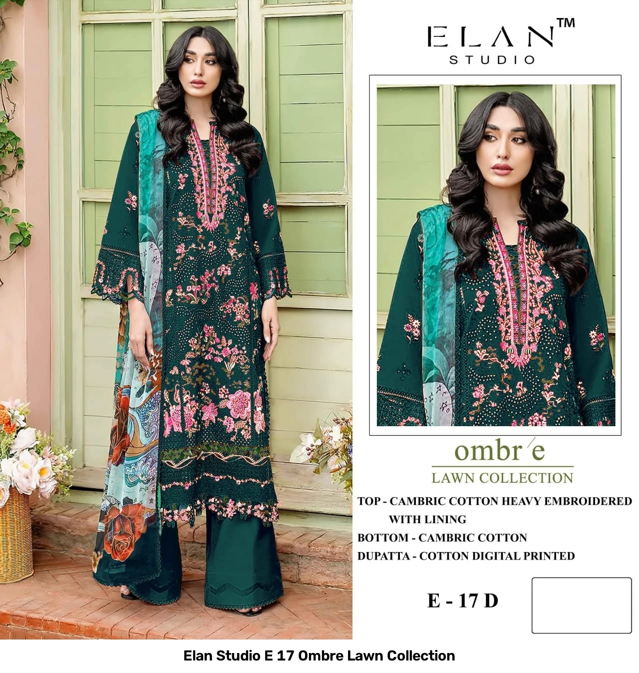 Elan Studio E 17 Ombre Lawn Collection 3