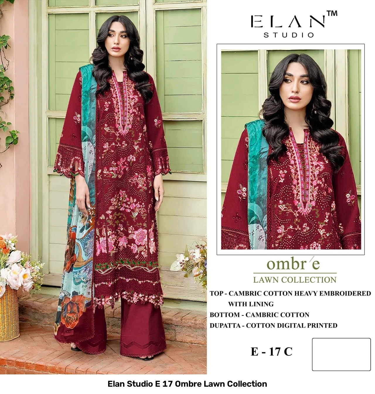 Elan Studio E 17 Ombre Lawn Collection 4