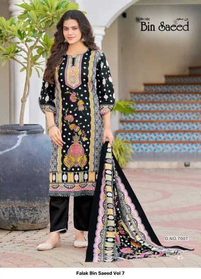Falak Bin Saeed Vol 7 — Karachi Pattern Dress, Falak International wholesale from Surat — view 3