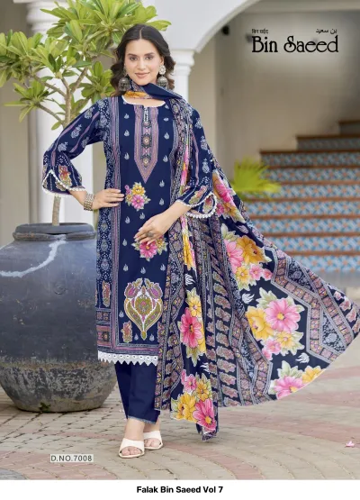 Falak Bin Saeed Vol 7 — Karachi Pattern Dress, Falak International wholesale from Surat — view 5