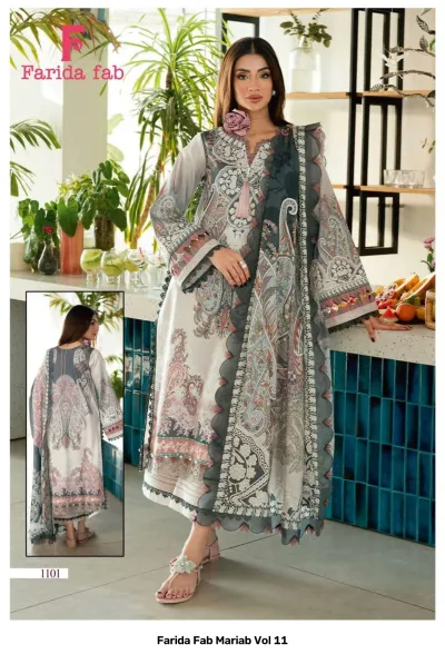 Farida Fab Mariab Vol 11 — Karachi Pattern Dress, Farida wholesale from Surat — view 6