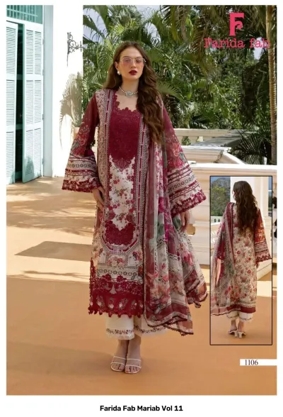 Farida Fab Mariab Vol 11 — Karachi Pattern Dress, Farida wholesale from Surat — view 7