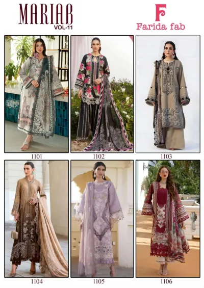 Farida Fab Mariab Vol 11 — Karachi Pattern Dress, Farida wholesale from Surat — view 8
