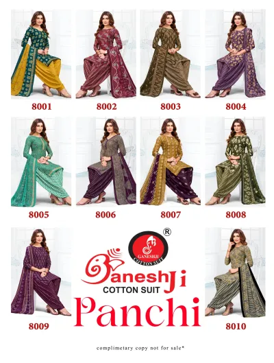 Ganeshji Panchi Vol 8 — Heavy Indo Cotton Printed, Karachi Pattern Dress, Ganeshji wholesale from Surat — view 12