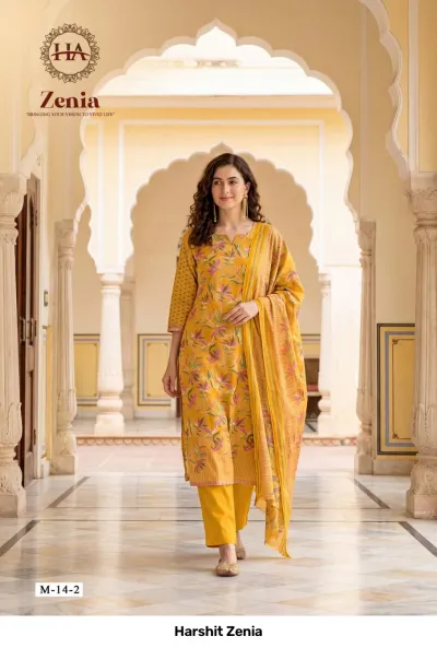 Harshit Zenia — Pure Zam Discharge Designer Print, Unstitched Dress Materials, Harshit Fashion Hub wholesale from Surat — view 7