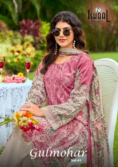 Ishaal Prints Gulmohar Vol 41 — Pakistani Suits, Ishaal Prints wholesale from Surat — view 1