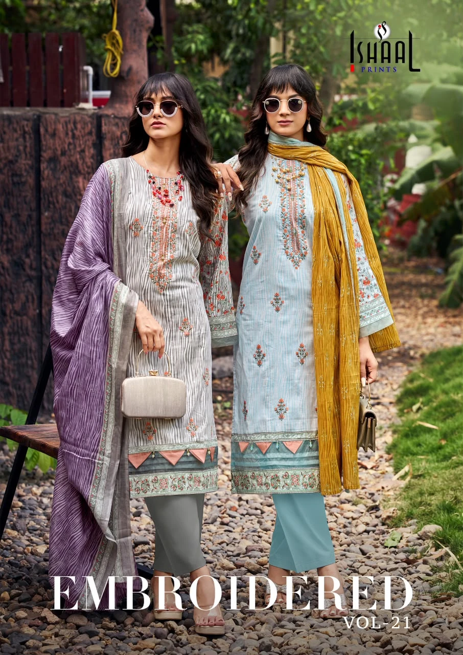 Ishaal Prints Ishaal Embroidered Vol 21 1