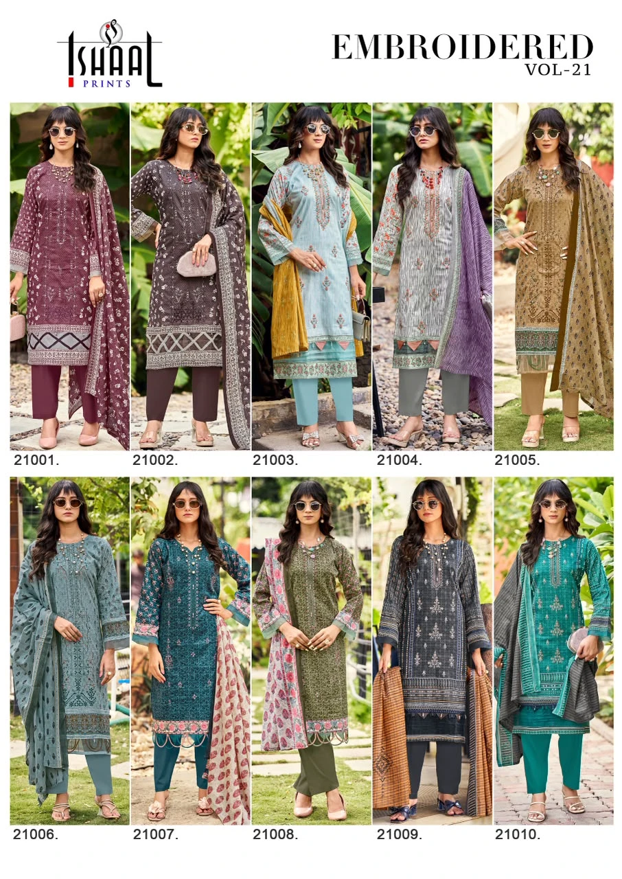 Ishaal Prints Ishaal Embroidered Vol 21 12