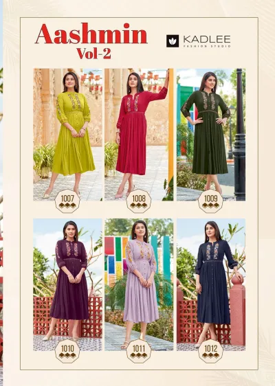 Kadlee Ashmin Vol 2 — Kurtis Catalog, Kadlee wholesale from Surat — view 8