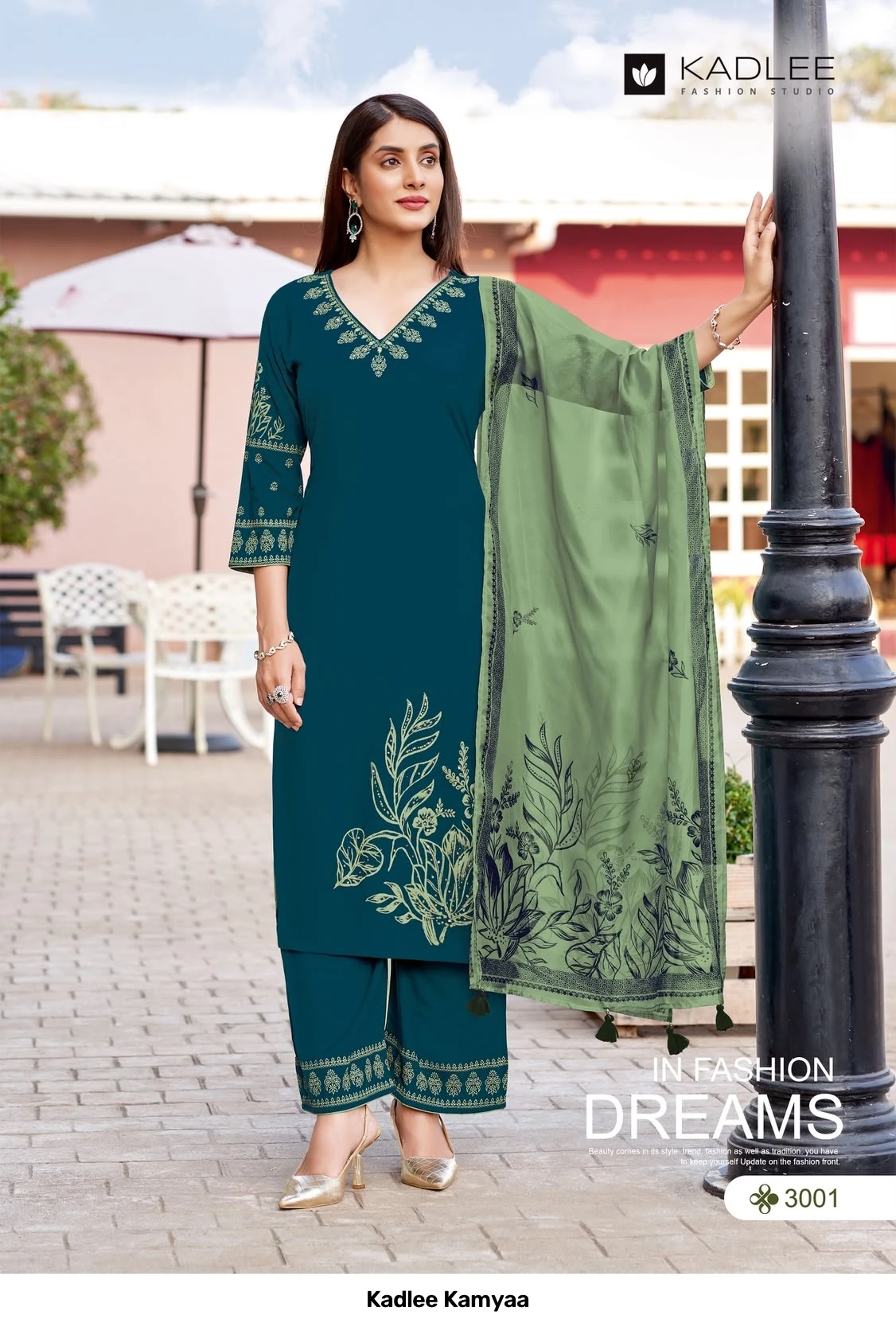 Kadlee Kamyaa — Rayon Print, Stitched Suits, Kadlee wholesale from Surat - Gallery Image 4