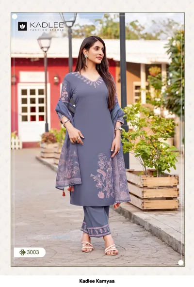 Kadlee Kamyaa — Rayon Print, Stitched Suits, Kadlee wholesale from Surat — view 5