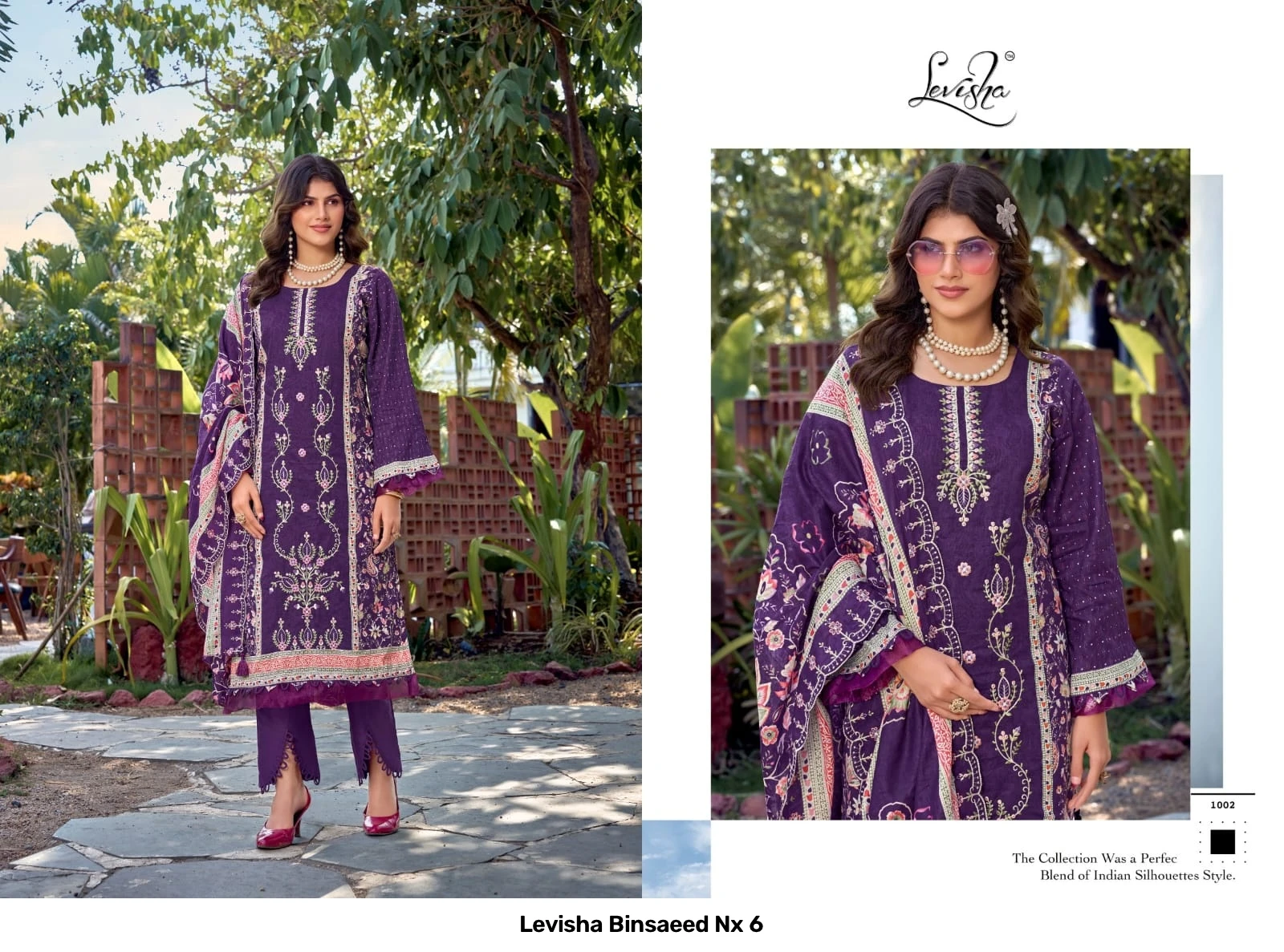 Levisha Binsaeed Nx 6 — Semi Stitched Suits, Levisha wholesale from Surat — view 2