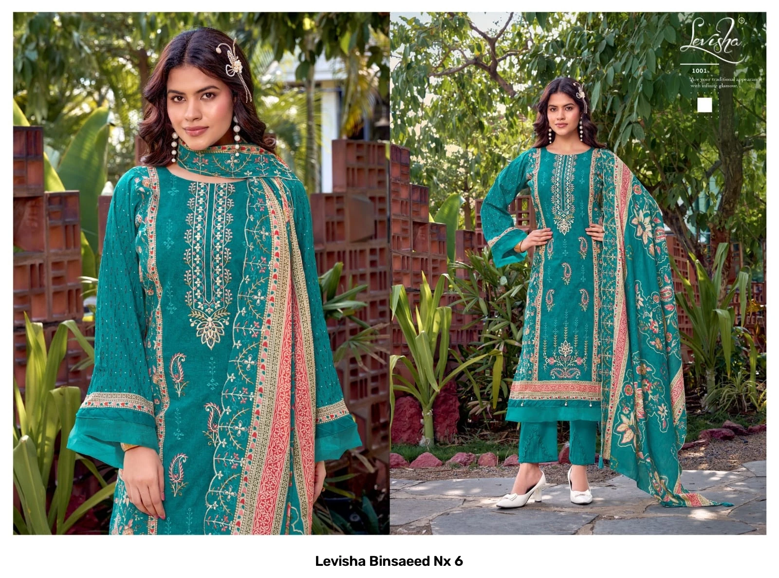 Levisha Binsaeed Nx 6 — Semi Stitched Suits, Levisha wholesale from Surat — view 3