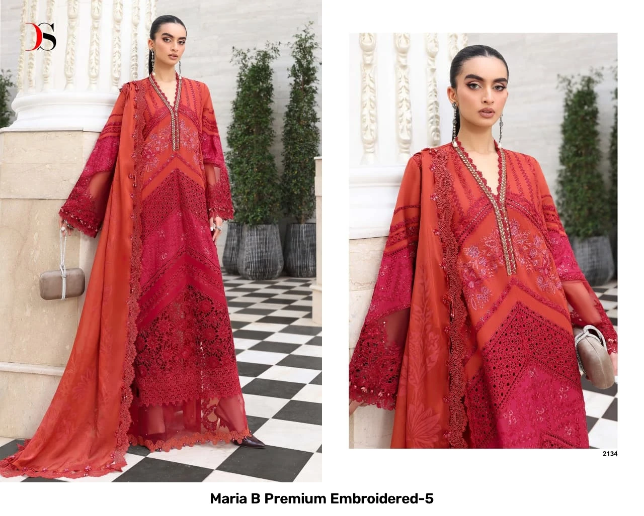 Maria B Premium Embroidered-5 - Cotton Dupatta 5