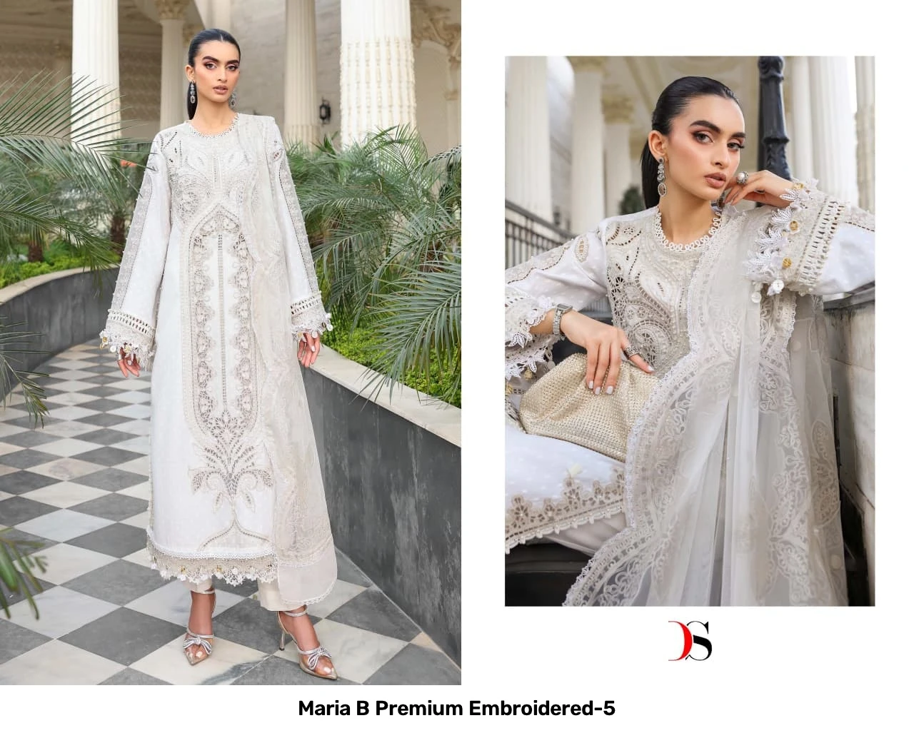 Maria B Premium Embroidered-5 - Cotton Dupatta 7