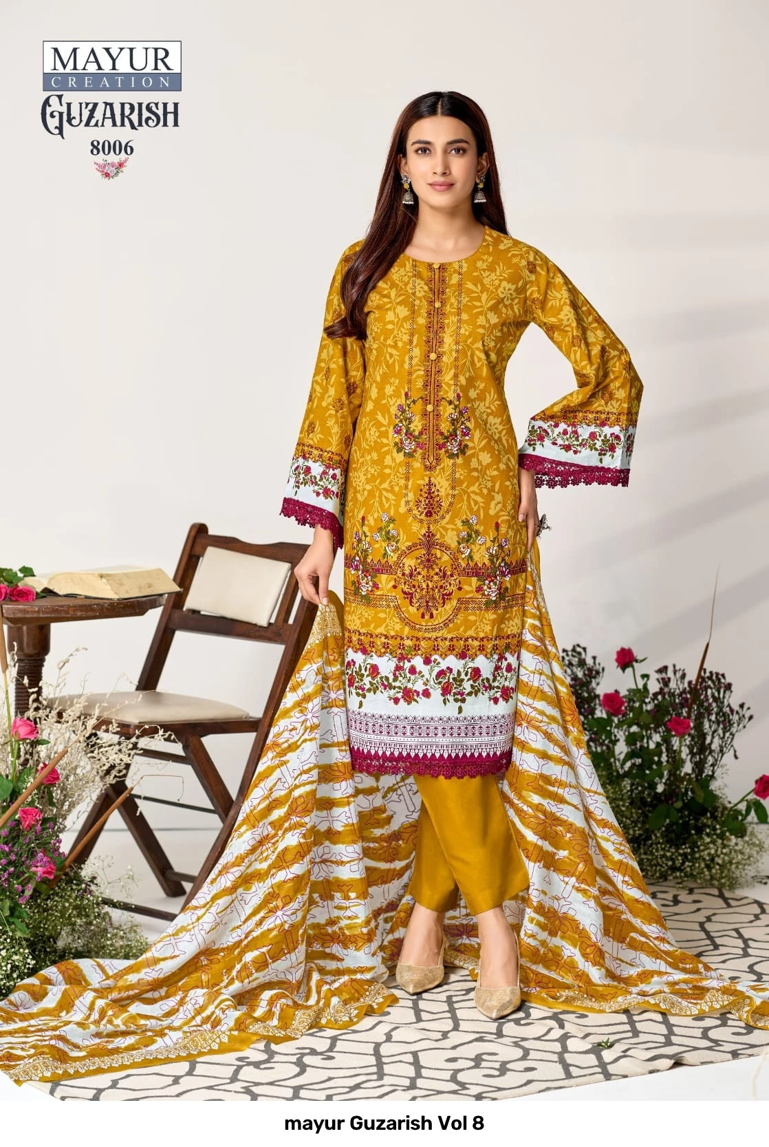 mayur Guzarish Vol 8 — Unstitched Dress Materials, mayur wholesale from Surat — view 2