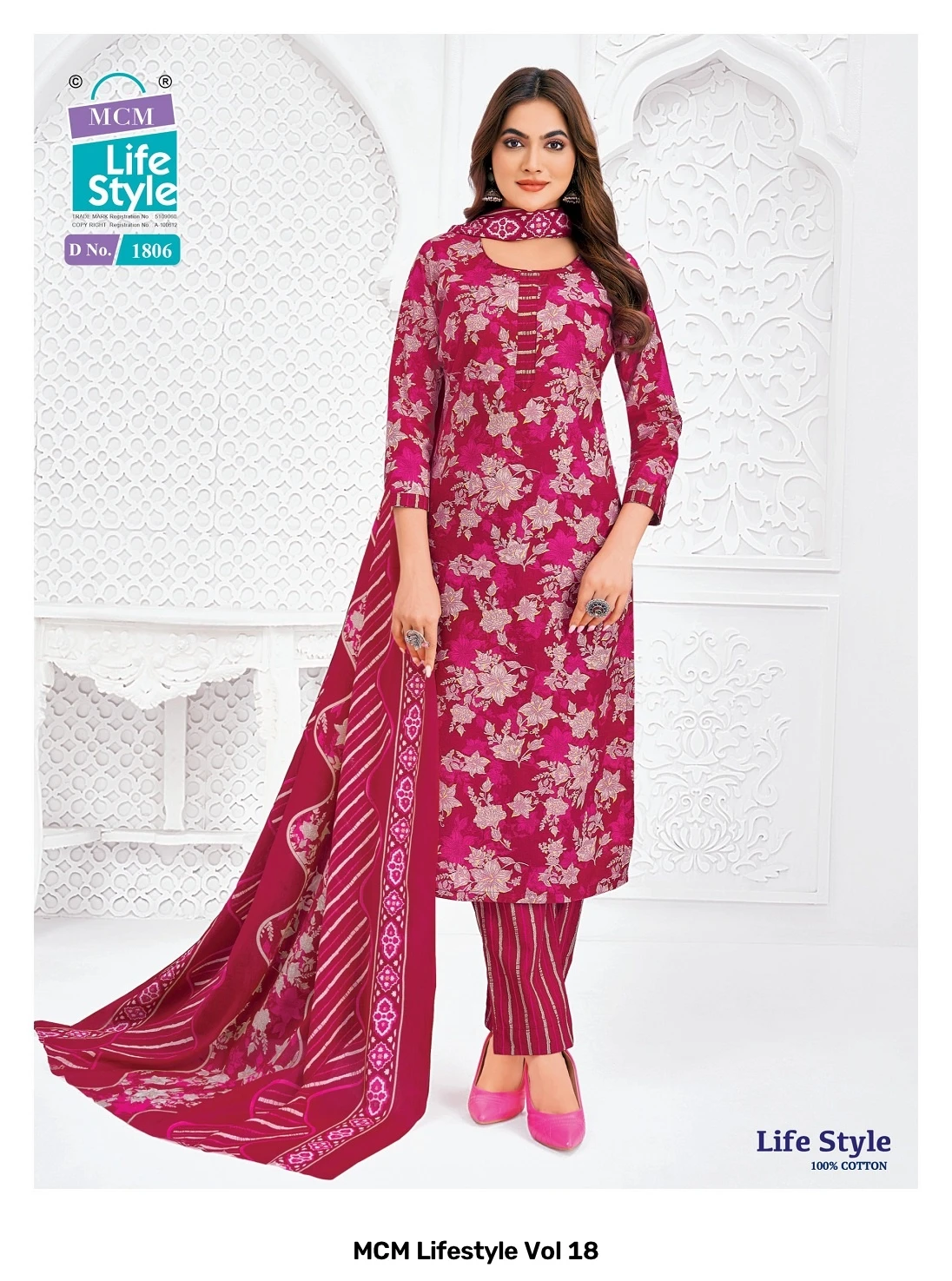 MCM Lifestyle Vol 18 — Pure Cotton Printed, Karachi Pattern Dress, MCM wholesale from Surat — view 4