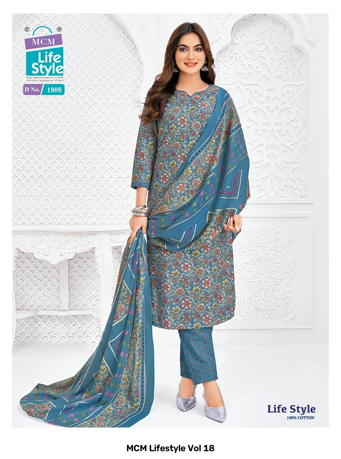 MCM Lifestyle Vol 18 — Pure Cotton Printed, Karachi Pattern Dress, MCM wholesale from Surat — view 6